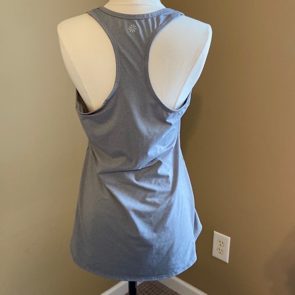 Grey Athleta Racerback Tank Top - Medium - Picture 3 of 6